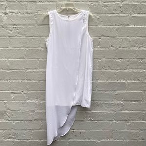 UO Silence + Noise white asymmetric dress